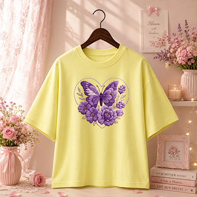 Butterfly & Floral Heart Aesthetic