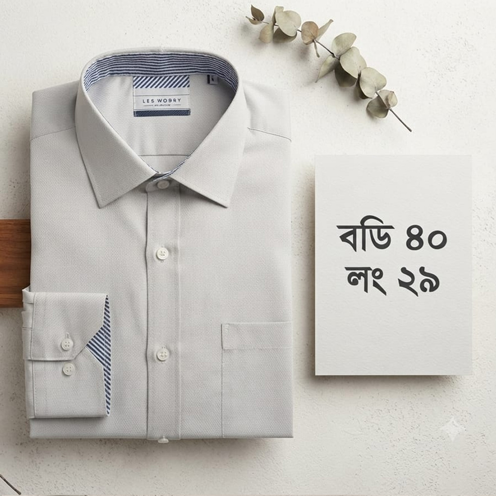 Premium Quality Off-White Solid Dobby Shirt