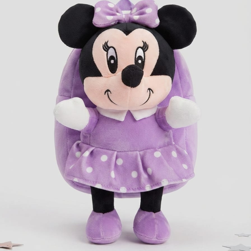 3D Purple Minnie Mouse Doll Backpack for for Girls – Purple