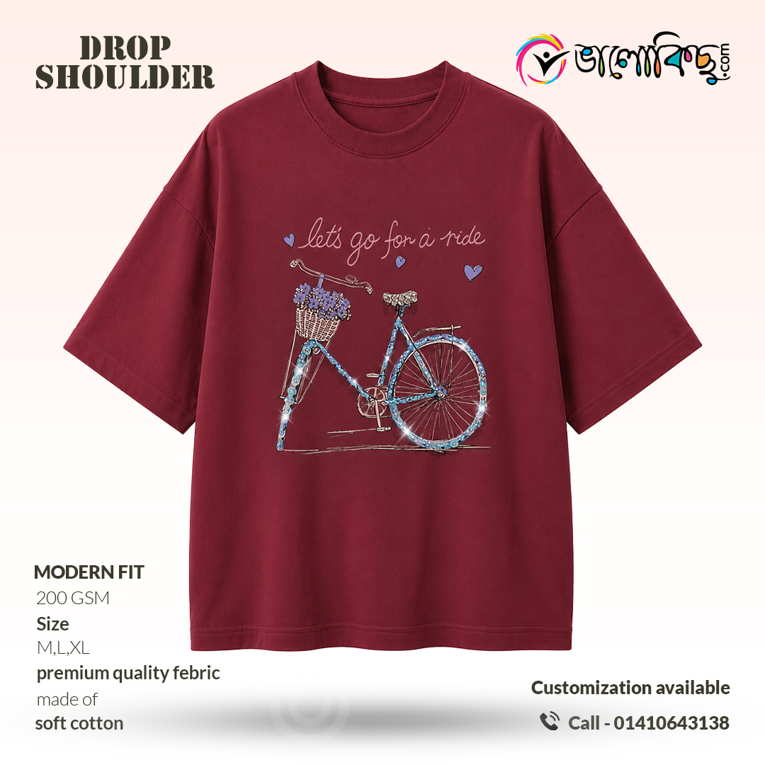Let's go for a ride" Aesthetic Drop Shoulder