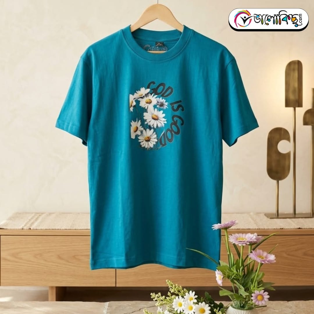 God Is Good Floral Drop Shoulder