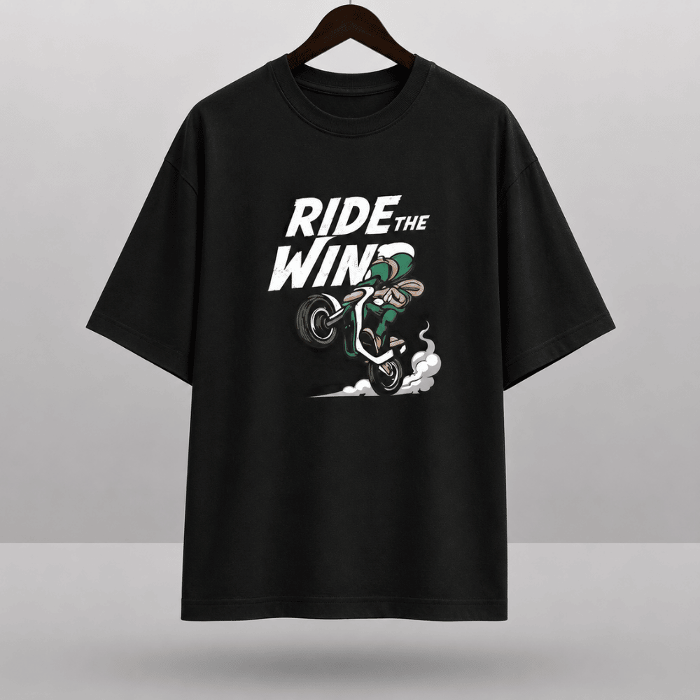 "Ride the Wind" Graphic Drop Shoulder T-Shirt
