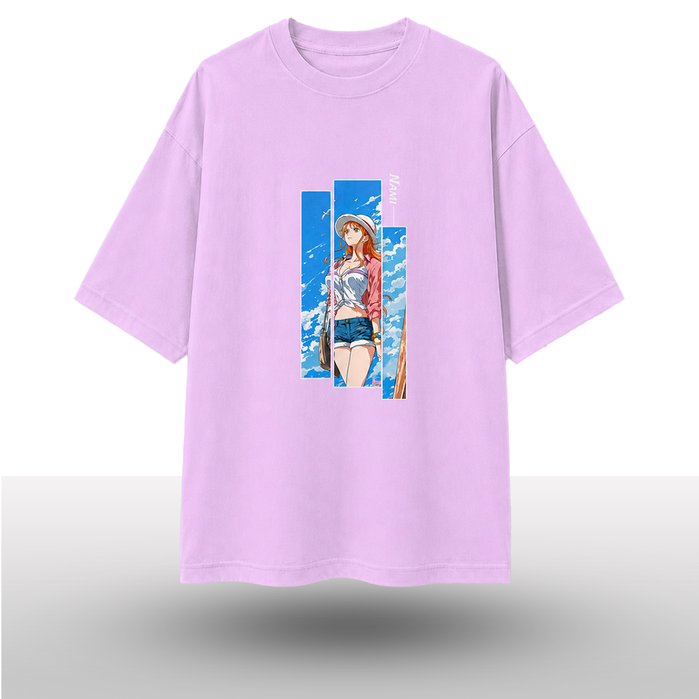 One Piece "Nami" Light Purple Oversized T-Shirt