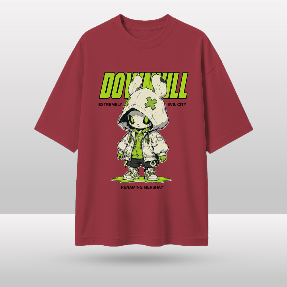 "Downhill" Aesthetic Drop Shoulder T-Shirt
