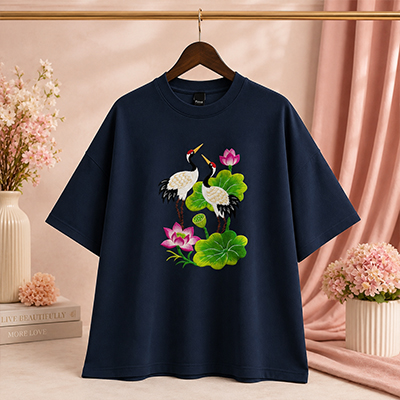 Lotus & Crane Aesthetic Print