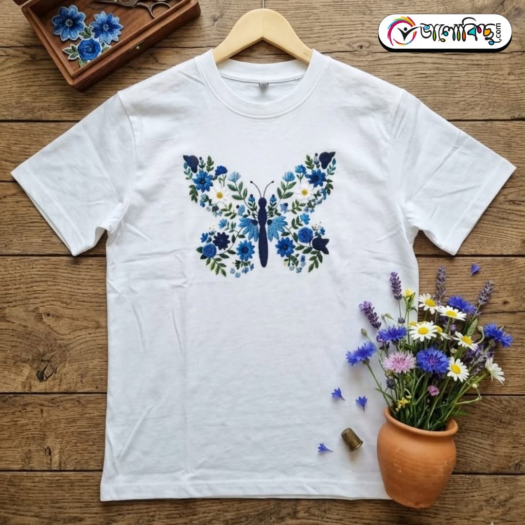 Butterfly Floral Drop Shoulder