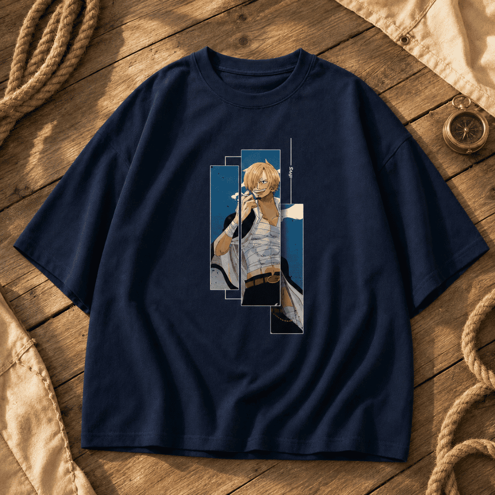 "Sanji" Aesthetic Anime Graphic Drop Shoulder T-Shirt