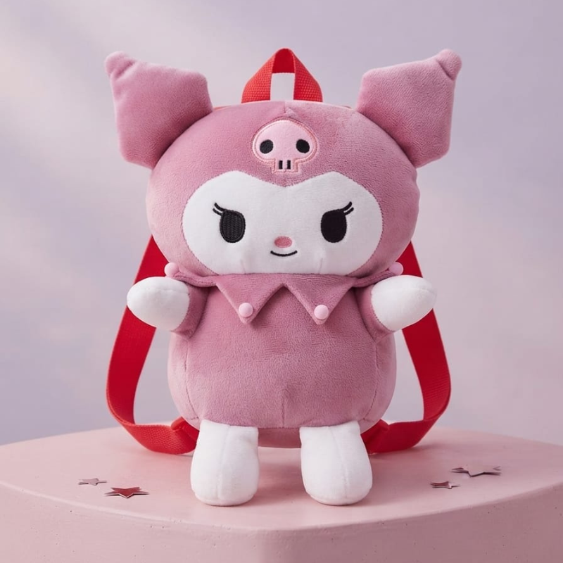 3D Sanrio Kuromi Plush Toy Backpack – Pink