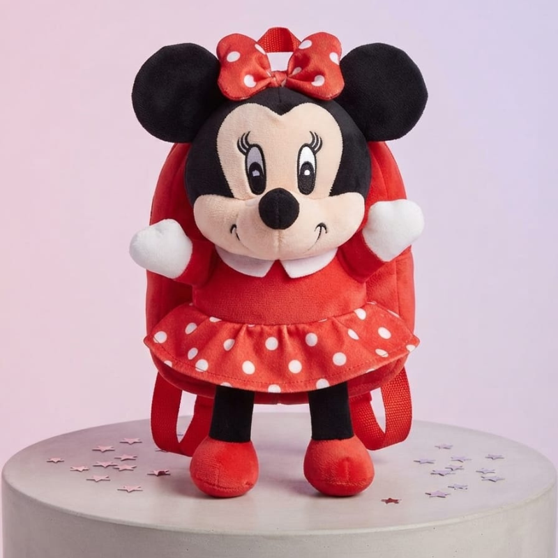 3D Minnie Mouse Doll Backpack for Kids – Red