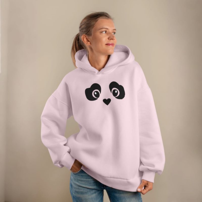 Premium Comfortable Printed Ladies Winter Hoodie ( Pink )