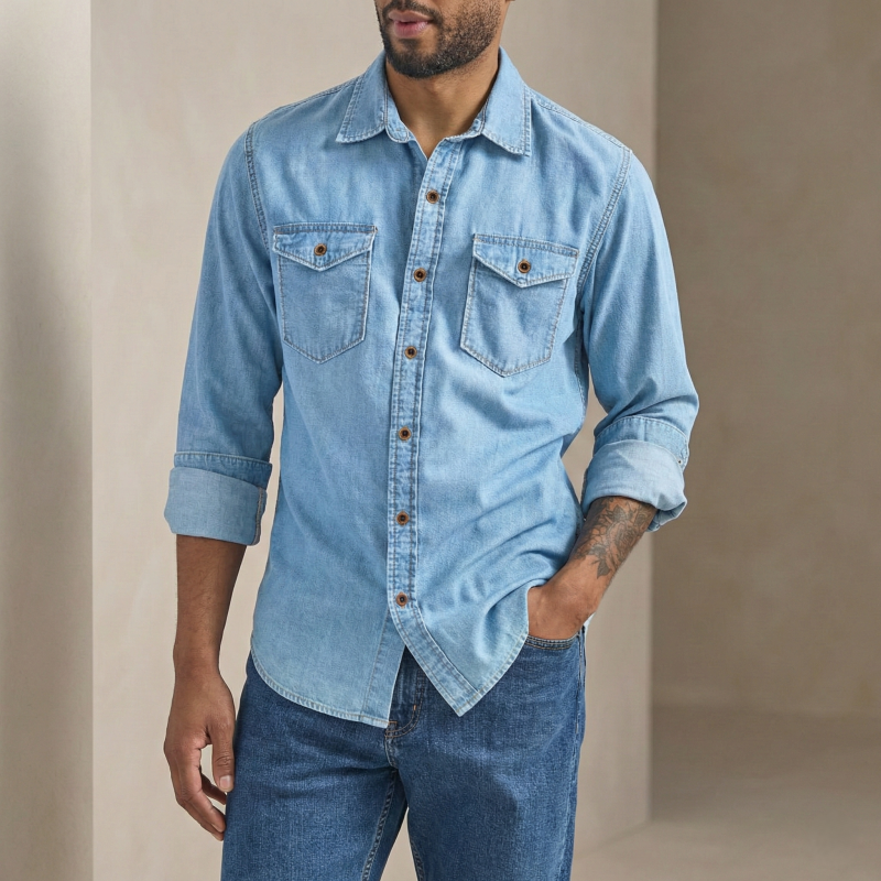 Full sleeves denim washed Shirt
