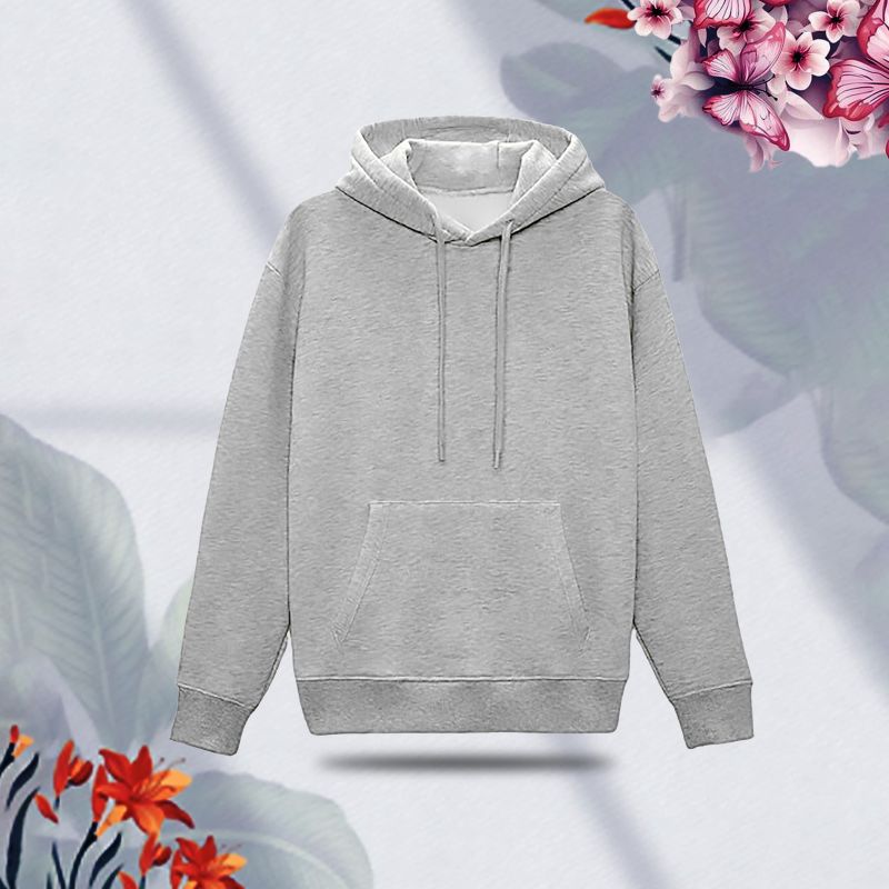 Premium Comfortable (Ladies Solid Gray) Ladies winter hoodie