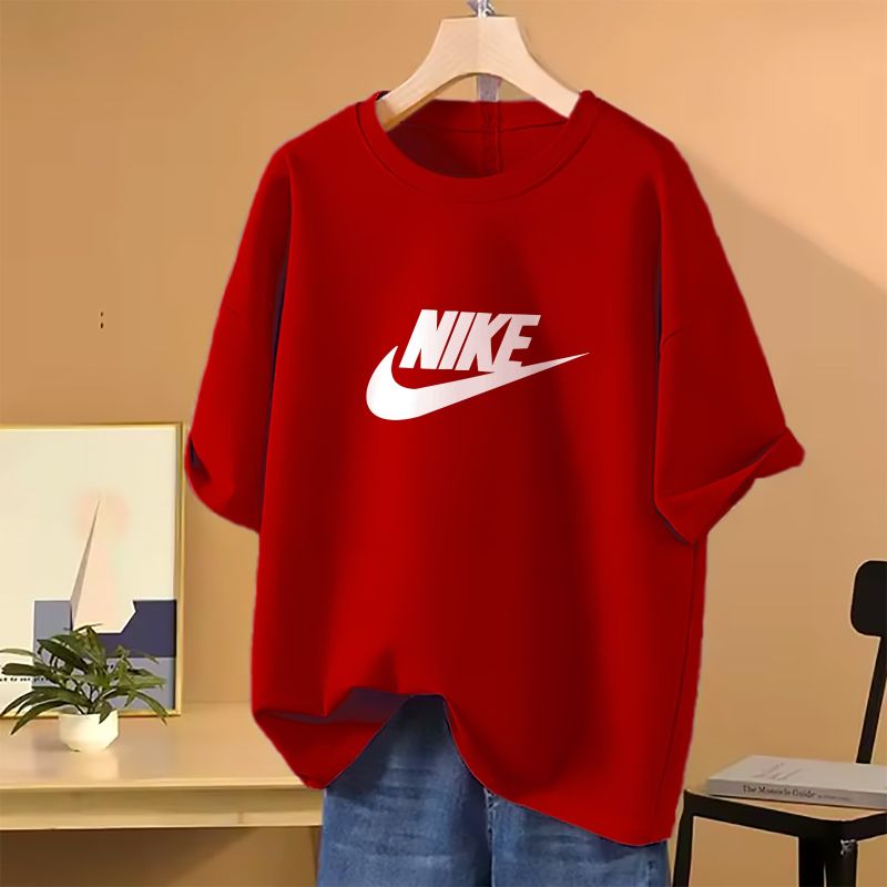 Drop shoulder T-shirt for Women (Red)