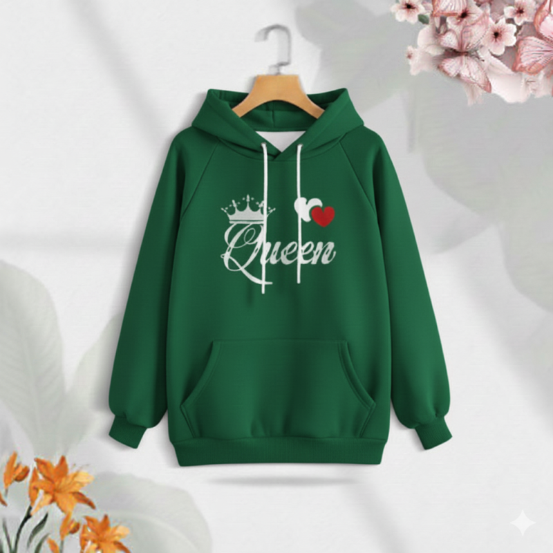 Premium Comfortable (Queen-Green) Ladies winter hoodie