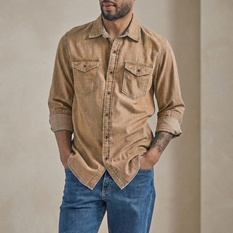 Full sleeves denim washed Shirt