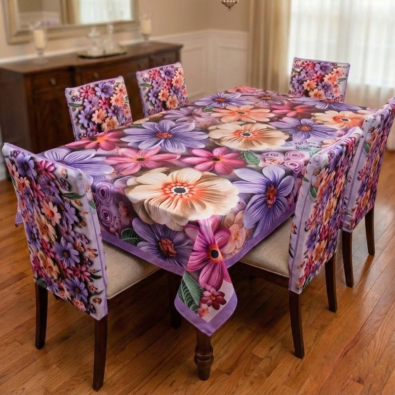 China Premium 3D Print Table Cloth Set