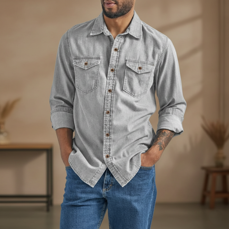 Full sleeves denim washed Shirt