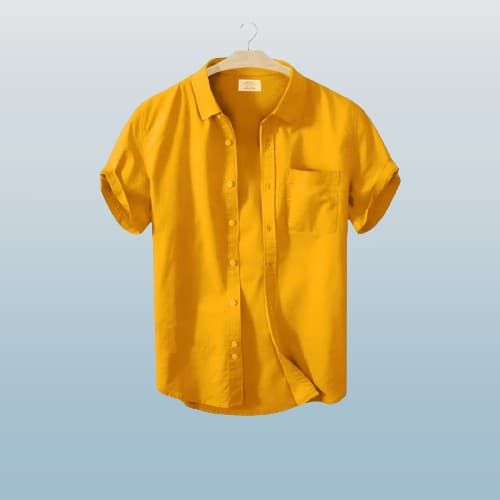 Men's Stylish Half Sleev  Casual  Solid Shirt ( Khatali )