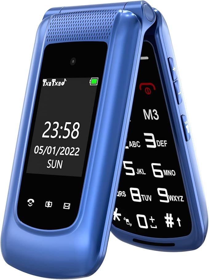 T-Source T203 Dual Display Folding Mobile Phone  (BLUE)