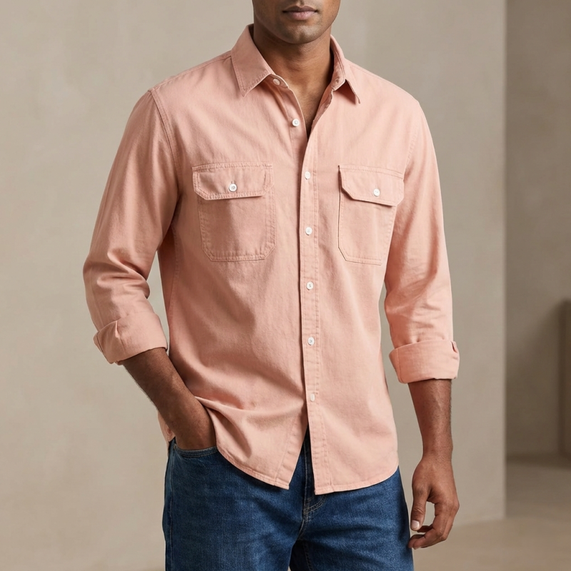 Full sleeves double pocket Shirt