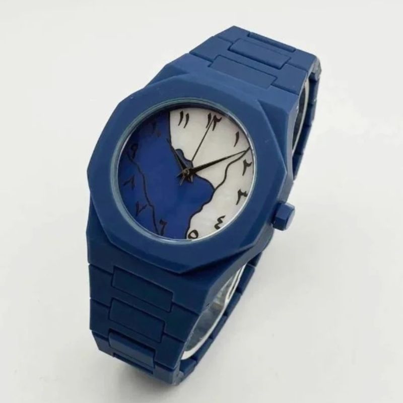 Arabic Dial Premium Marble Finish Ladies Watch with Butterfly Lock