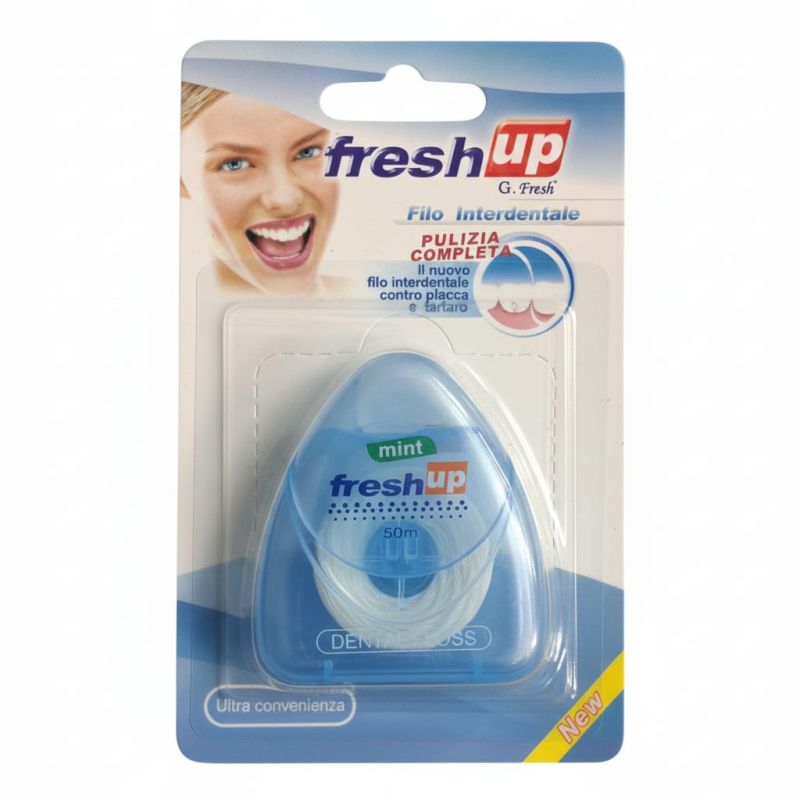 Fresh Up Oral Care Dental Floss Mint Flavour 50 meter (Factory Sealed) by DD (Any Colour)