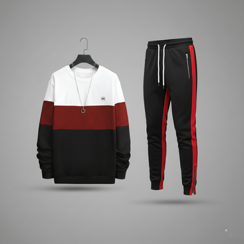 Men's Full Sleeve T-shirt & Trouser  (2 Pcs)