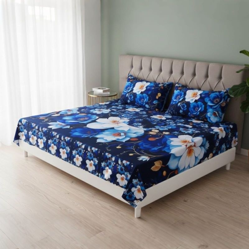 Water Proof China Premium 3D Design Bed Sheet King Size (7.8ft/6.8ft )