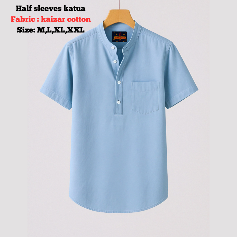 kaizar cotton  Half sleeves katua For Men's
