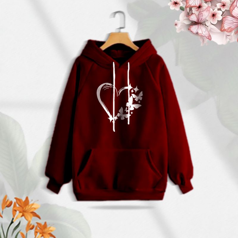 Premium Comfortable (Love Butterflies) Ladies winter hoodie