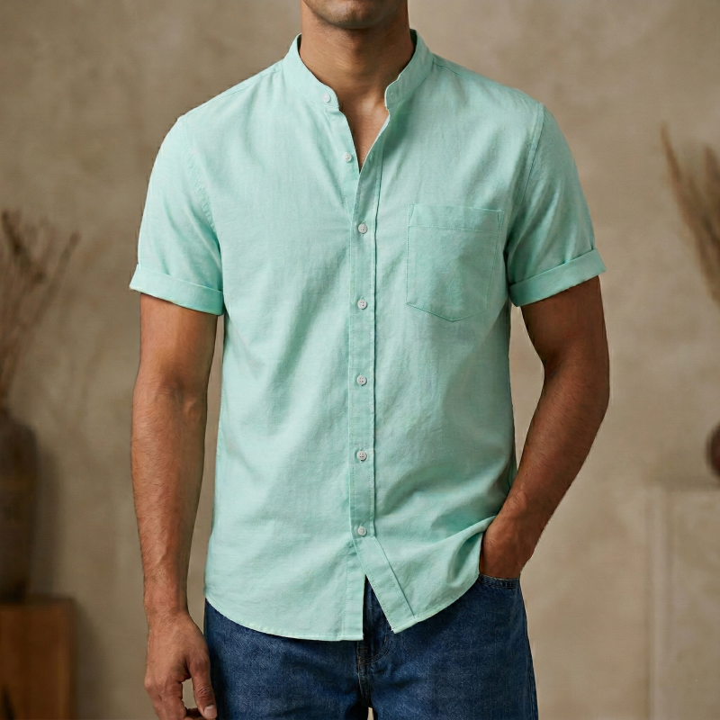 Fashionable half-sleeve shirt for men ( Paste)