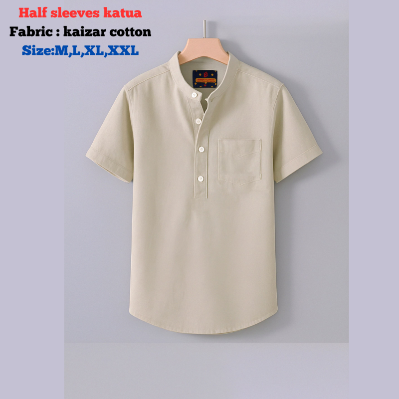 kaizar cotton  Half sleeves katua For Men's