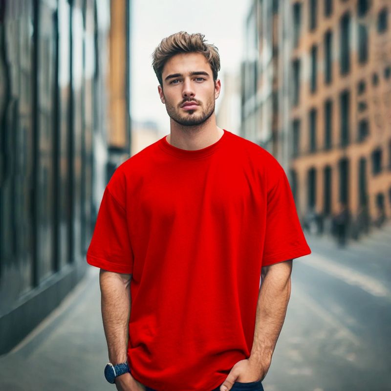 Solid dropshoulder  T-shirt