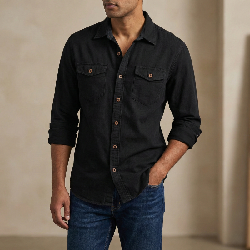 Full sleeves denim washed Shirt