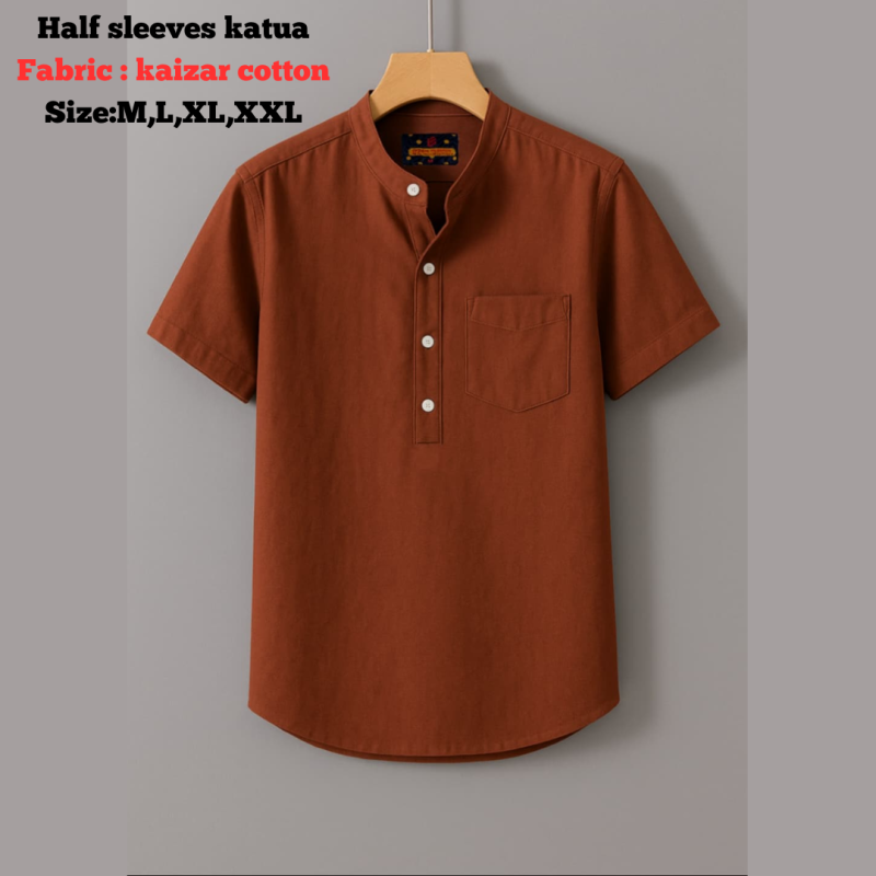 kaizar cotton  Half sleeves katua For Men's