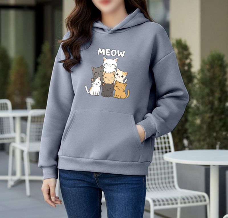Premium Comfortable Printed Ladies Winter Hoodie
