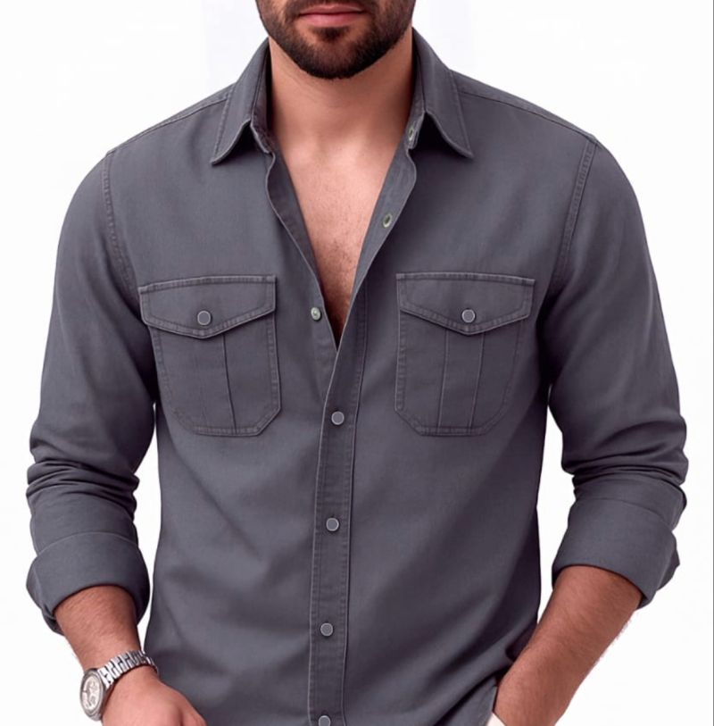 Full sleeves double pocket Shirt