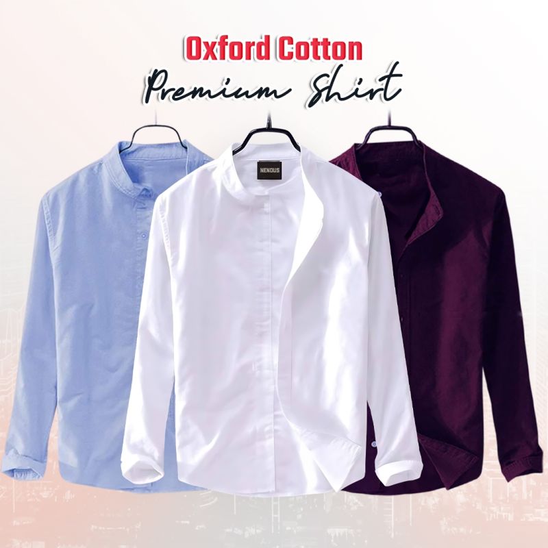 3 Pcs Combo Men's Ban Collar Cotton Shirt-