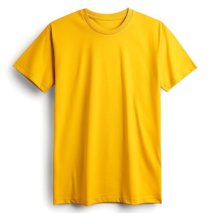Jersey Fabrics T-Shirt (Yellow) পাতলা কাপড়ের তৈরি জার্সি ফেব্রিক্স টি-শার্ট