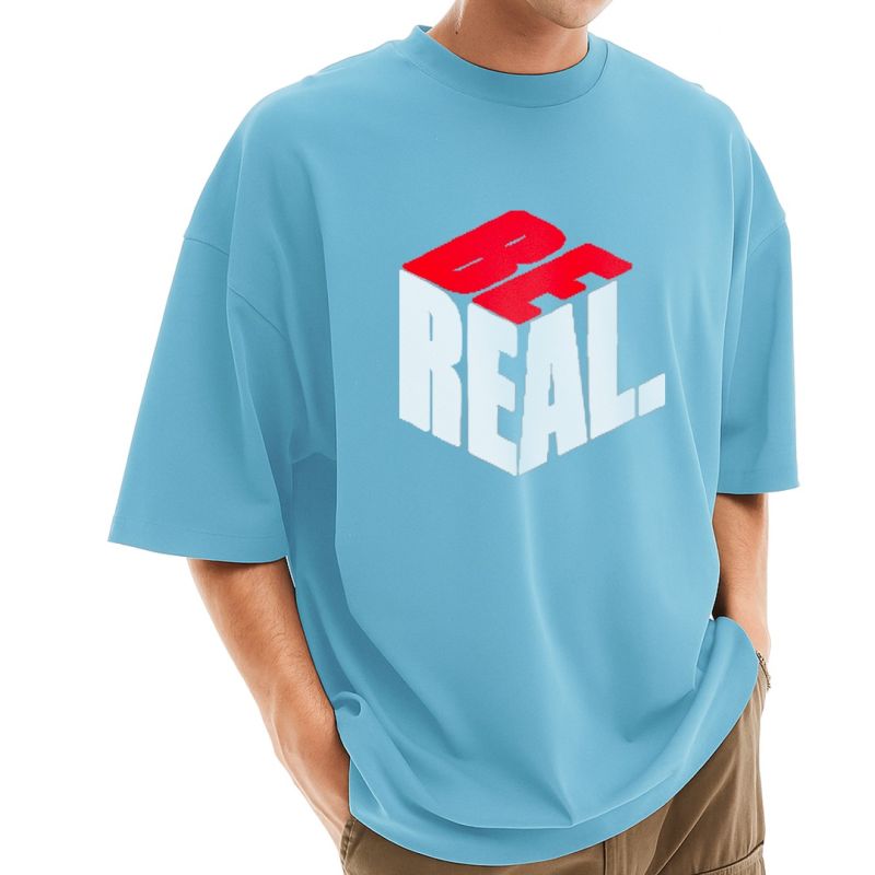 Men's Stylish Drop Shoulder (Sky)