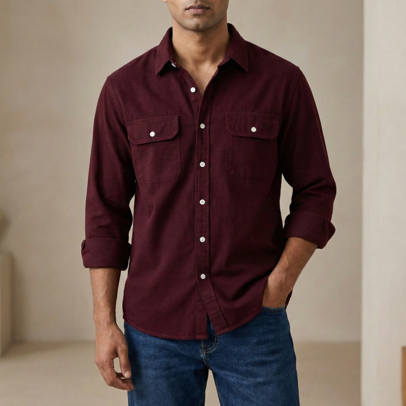 Full sleeves double pocket Shirt