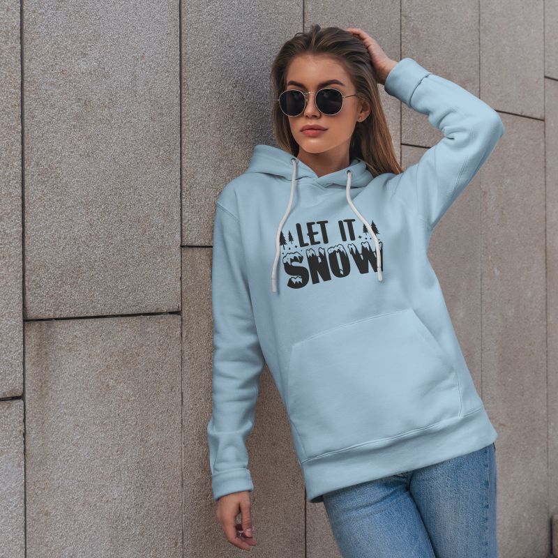 WinterWhisper Ladies Hoodie ( Sky Blue )