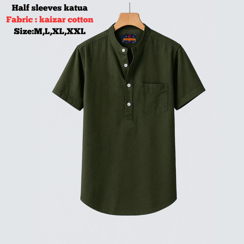 kaizar cotton  Half sleeves katua For Men's