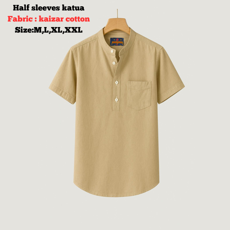 kaizar cotton  Half sleeves katua For Men's