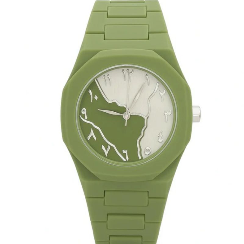 Arabic Dial Premium Marble Finish Ladies Watch with Butterfly Lock