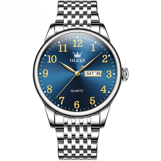 Olevs 5535S Stainless Steel Analog Watch For Men