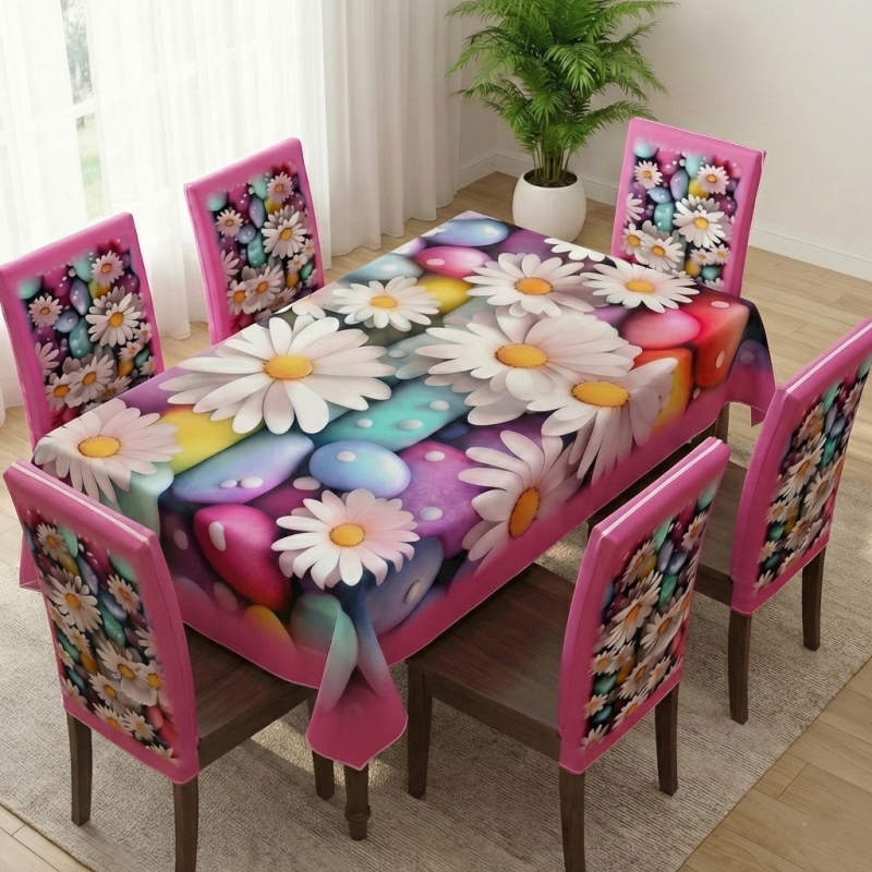 China Premium 3D Print Table Cloth Set