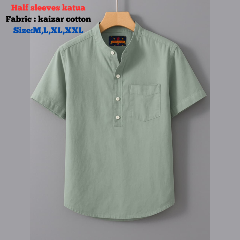 kaizar cotton  Half sleeves katua For Men's