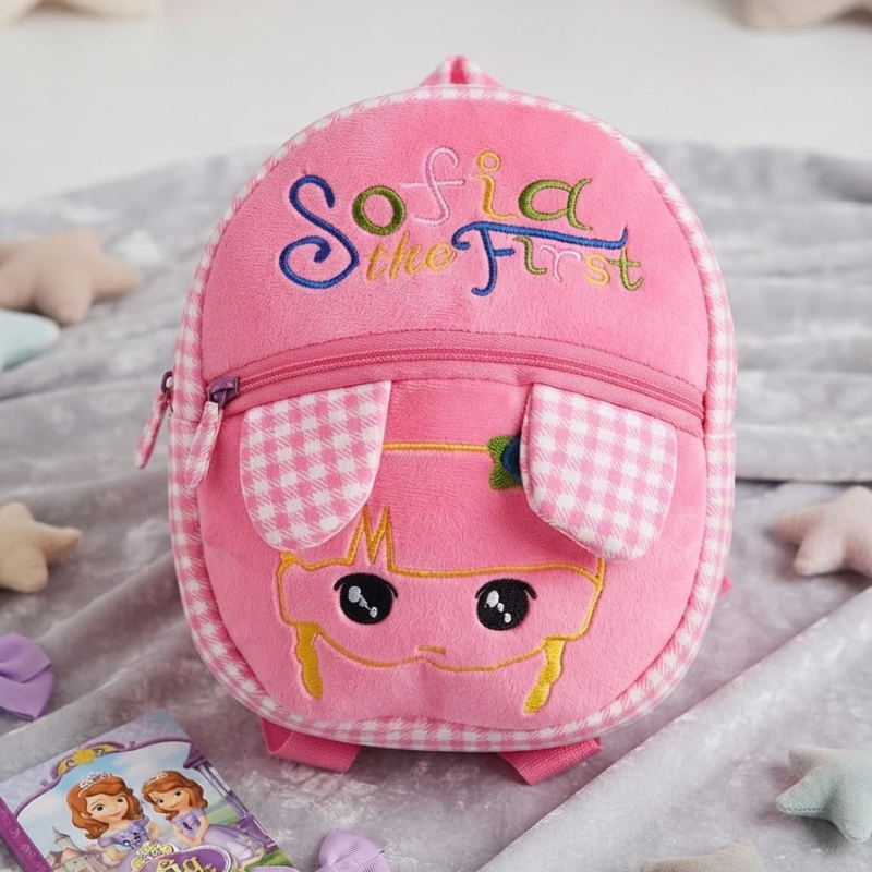 Sofia the First Cute Plush Baby Bag - Pink