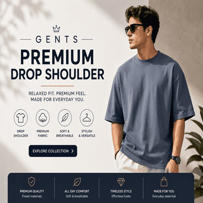 Gents Premium Drop Shoulder